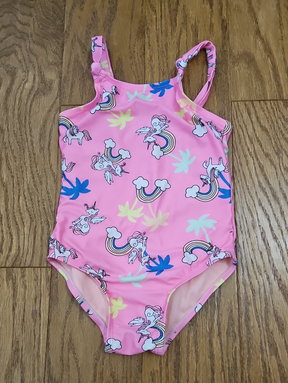 :🎀 Okie Dokie Toddler Girls Tropical Unicorn One-Piece Swimsuit 5T 🎀